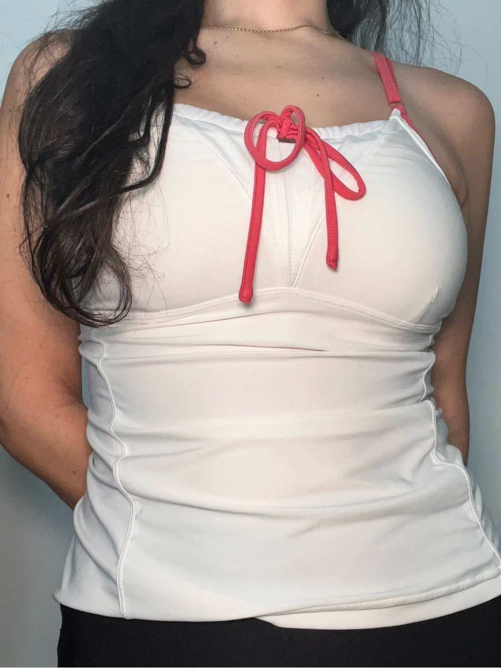 Vintage Y2K Nike White Pink Strappy Workout Tank S